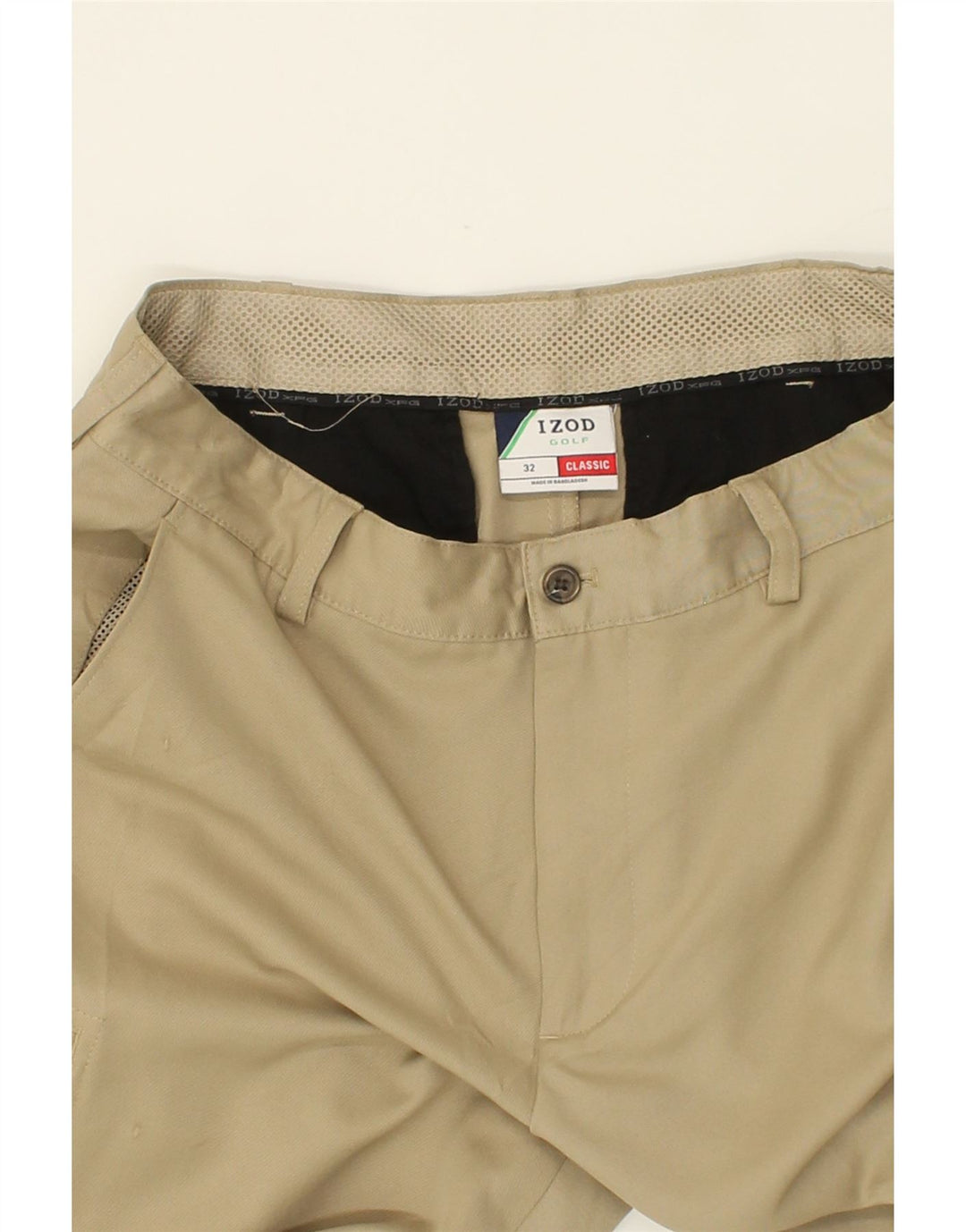 IZOD Mens Classic Fit Cargo Shorts W32 Medium Beige Polyester Vintage Izod and Second-Hand Izod from Messina Hembry 