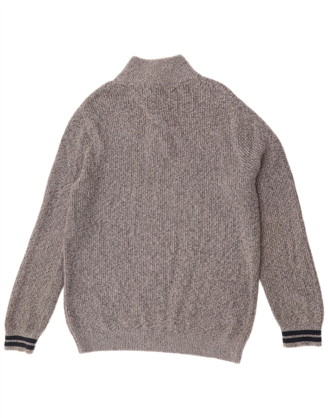 Tommy Hilfiger Mens Button Neck Jumper Sweater XL Grey Cotton