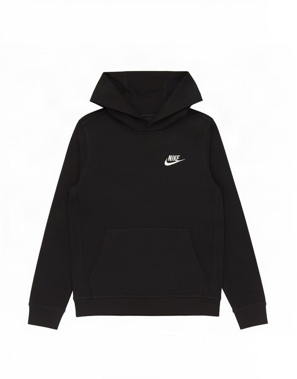 Джемпер с капюшоном стандартной посадки Nike для мальчиков 8–9 лет, маленький черный, хлопковый