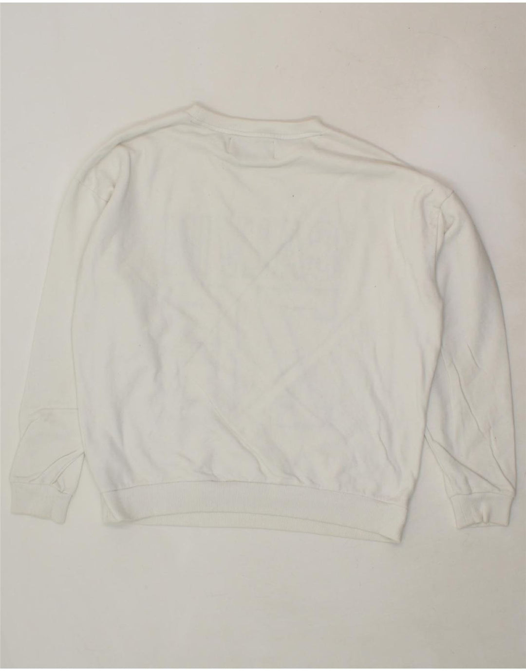 CALVIN KLEIN JEANS Womens Oversized Sweatshirt Jumper UK 10 Small White Vintage Calvin Klein Jeans and Second-Hand Calvin Klein Jeans from Messina Hembry 