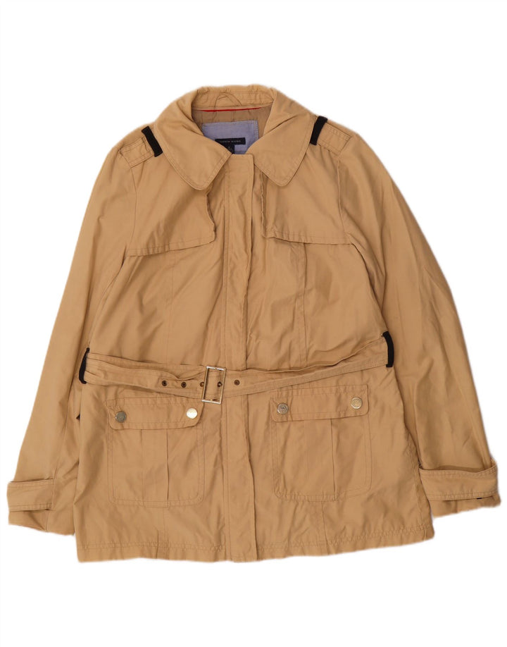 Tommy Hilfiger Womens Trench Coat UK 14 Medium Beige Cotton