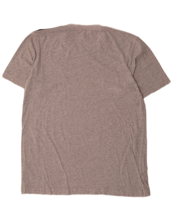 Adidas Mens T-Shirt Top Large Grey Flecked Cotton