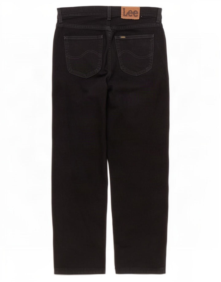 Lee Mens Brooklyn Straight Jeans W34 L29 Sort Bomuld