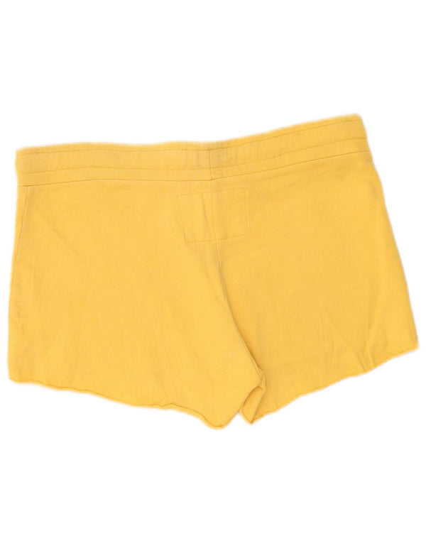 Mistral Womens Graphic Sport Shorts UK 10 Pequeno Amarelo