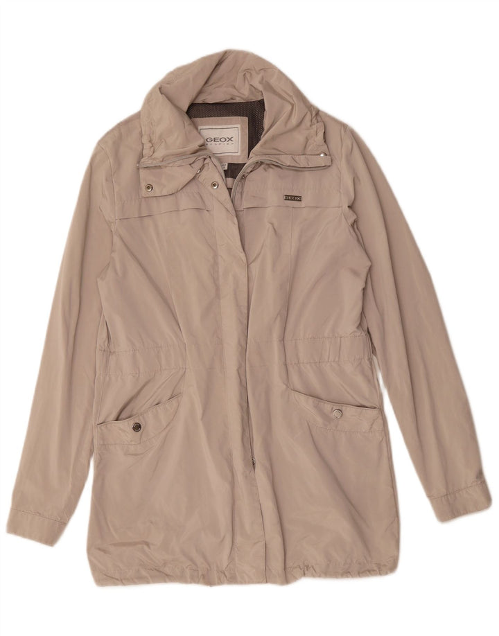 Geox Womens Trench Coat UK 10 Smalll Beige Polyester