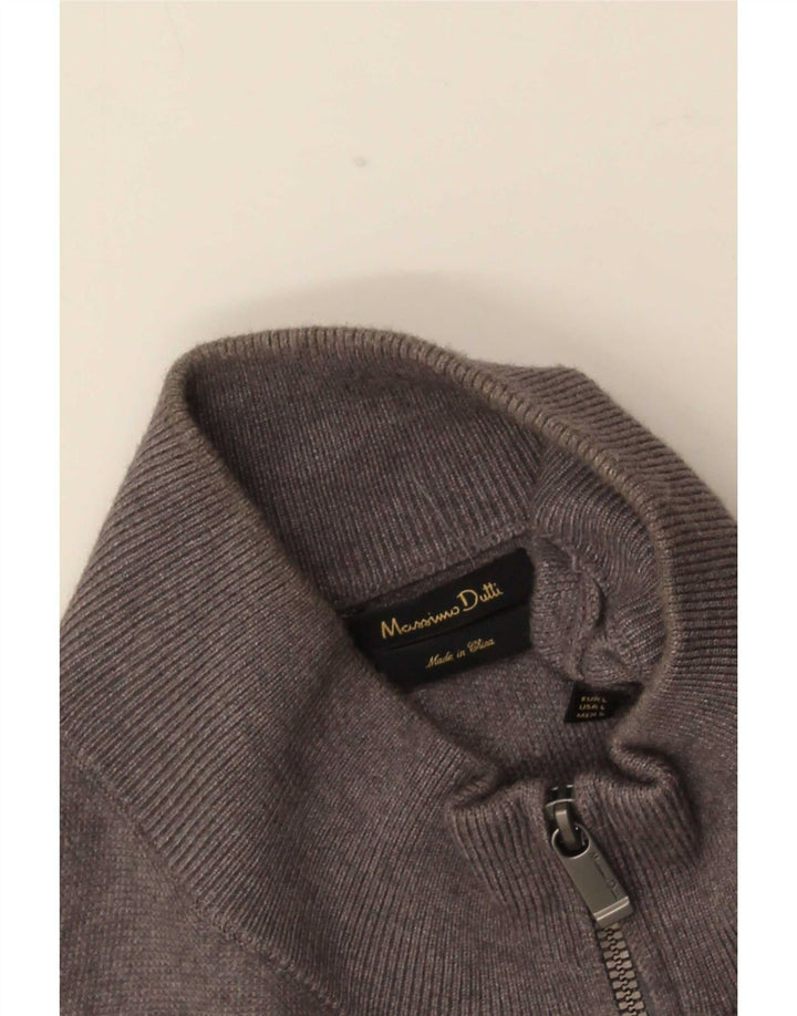 Massimo Dutti Mens Cardigan Sweater Large Grey