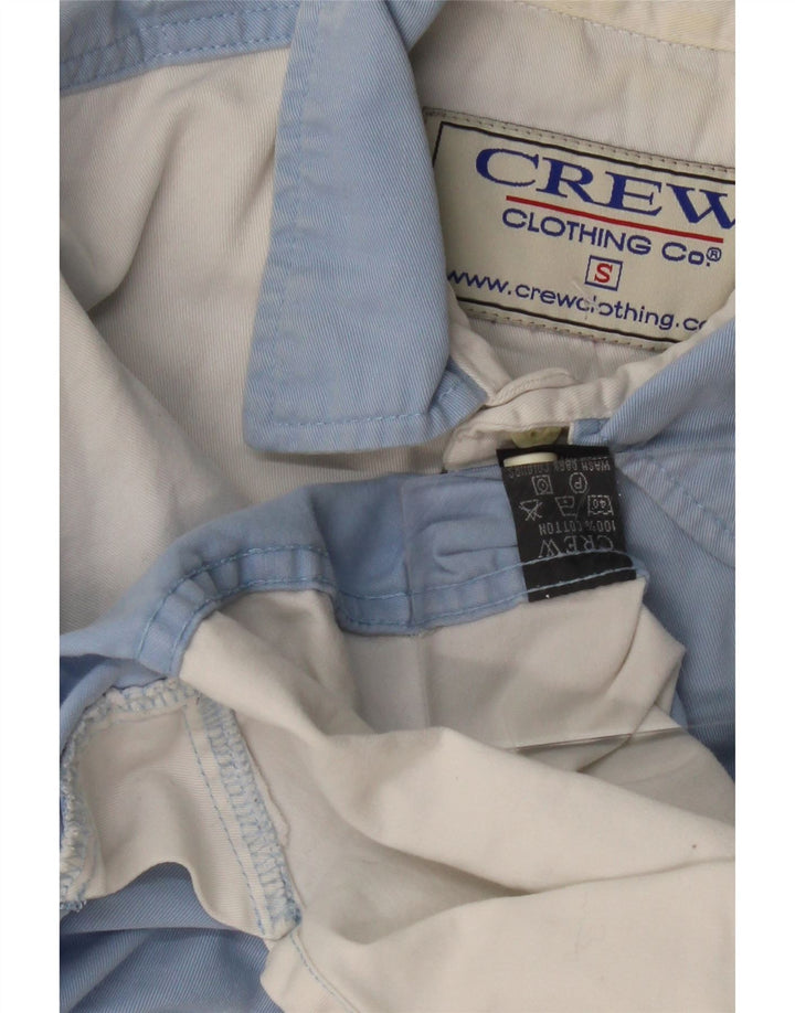 Crew Clothing Mens Graphic Pullover Shirt Small Blue Colourblock Cotton