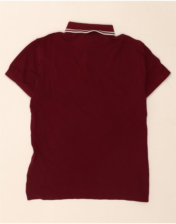 Massimo Dutti herre poloshirt Medium Bourgogne stribet bomuld