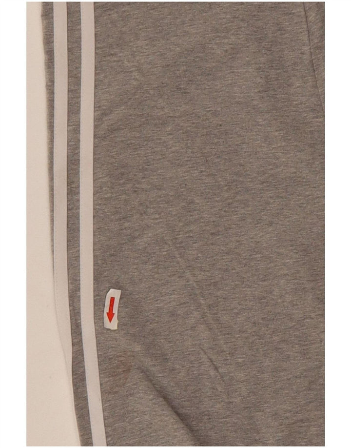 Adidas Womens Leggings UK 14 Medium Grey Flecked Cotton