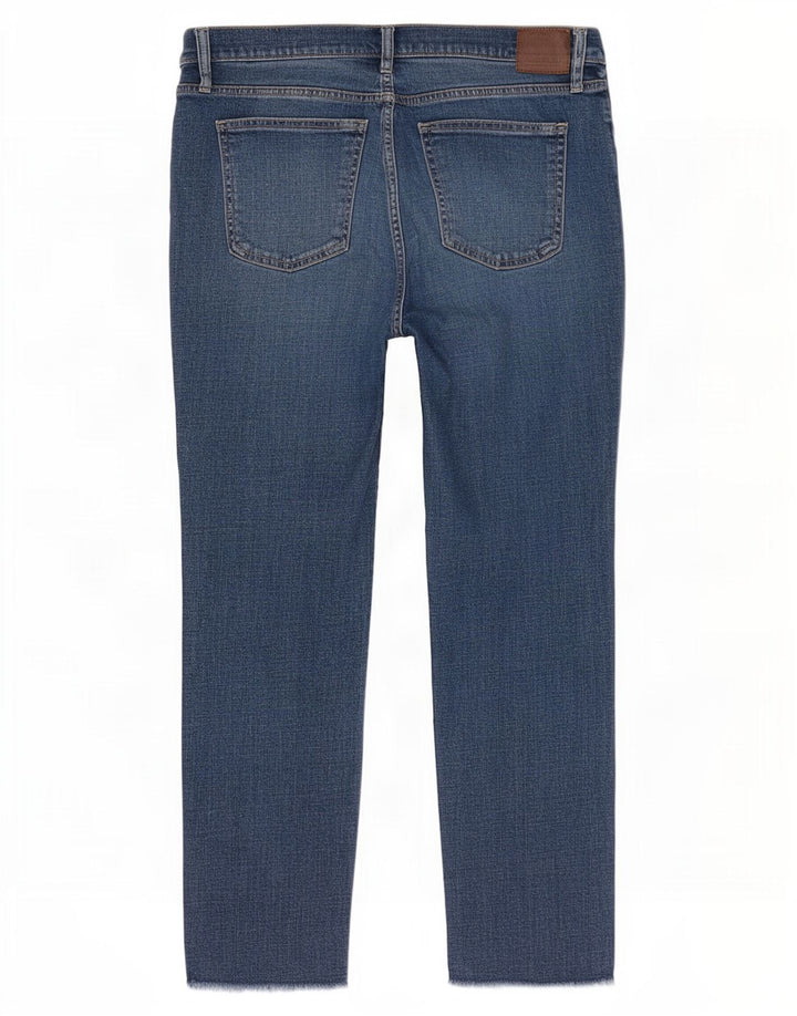 Gap Womens Girlfriend Distressed Mid Rise Slim Jeans W30 L27 Blue