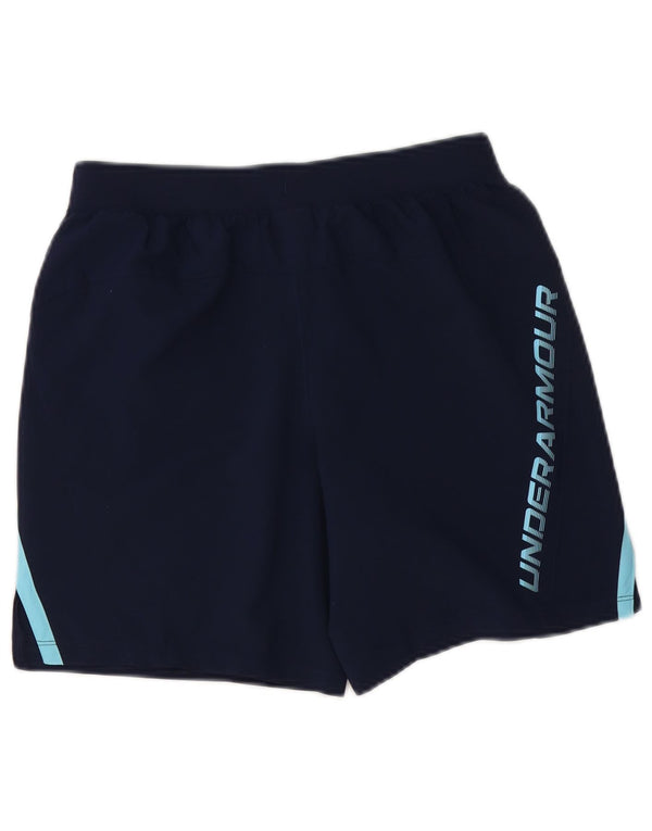 Under Armour Boys Sports Shorts 11-12 år Large Navy Blue Colourblock