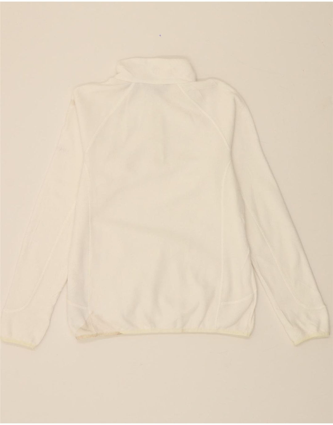 BERGHAUS Womens Zip Neck Fleece Jumper UK 14 Large White Polyester