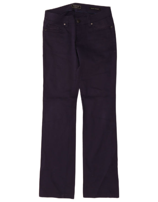 Guess Женские прямые повседневные брюки Starlet W26 L32 Темно-синие хлопковые