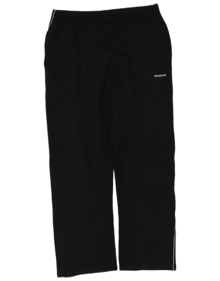 Reebok Mens Tracksuit Trousers Medium  Black Cotton