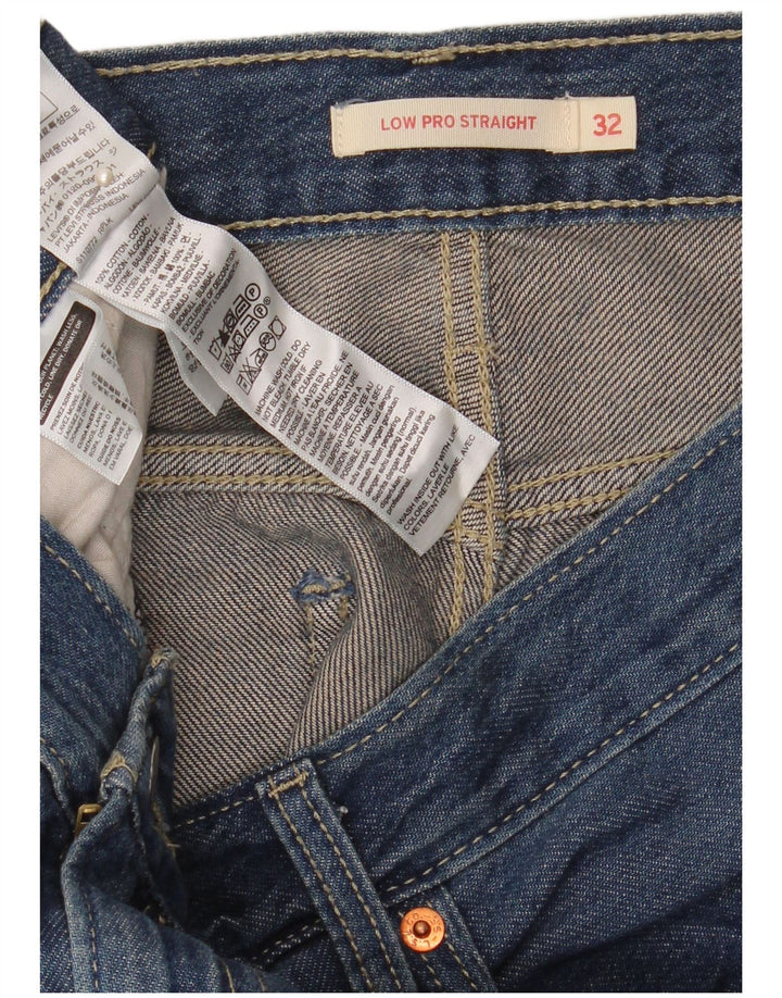 Levi's Mens Low Pro Straight Jeans W32 L32 Blue Cotton