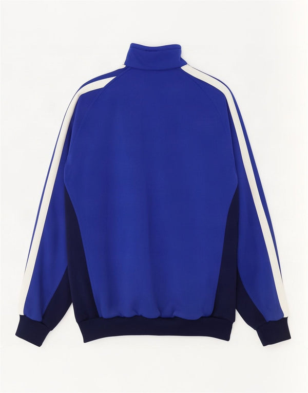 Adidas Veste de survêtement pour homme UK 42/44 Large Bleu Colorblock Polyester