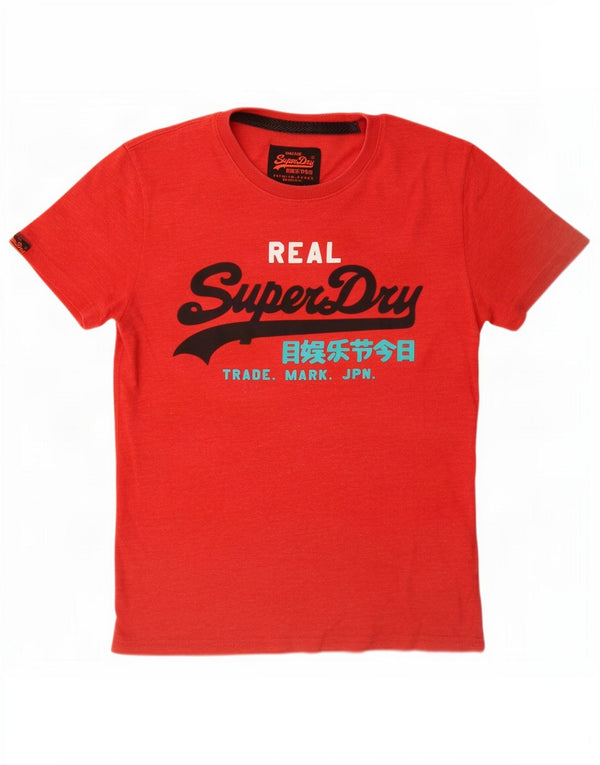 Superdry Mens Graphic T-Shirt Top Medium Red Cotton