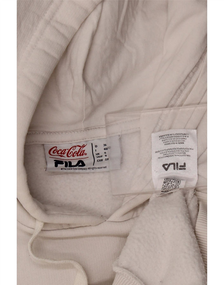 Fila Mens Coca-Cola Graphic Hoodie Jumper Small White