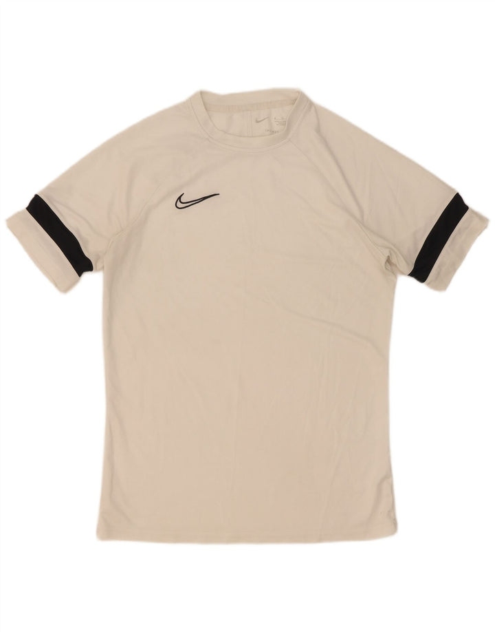 Nike Mens Dri Fit T-Shirt Top Medium White Colourblock