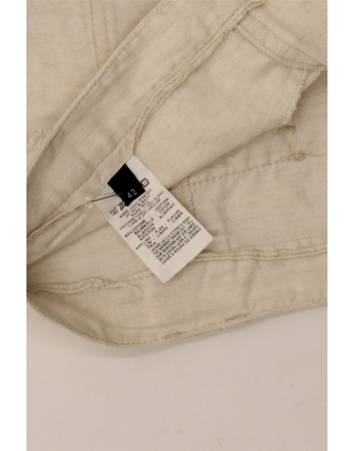 TRUSSARDI Womens Pencil Skirt IT 42 Medium W30  Off White Cotton Vintage Trussardi and Second-Hand Trussardi from Messina Hembry 