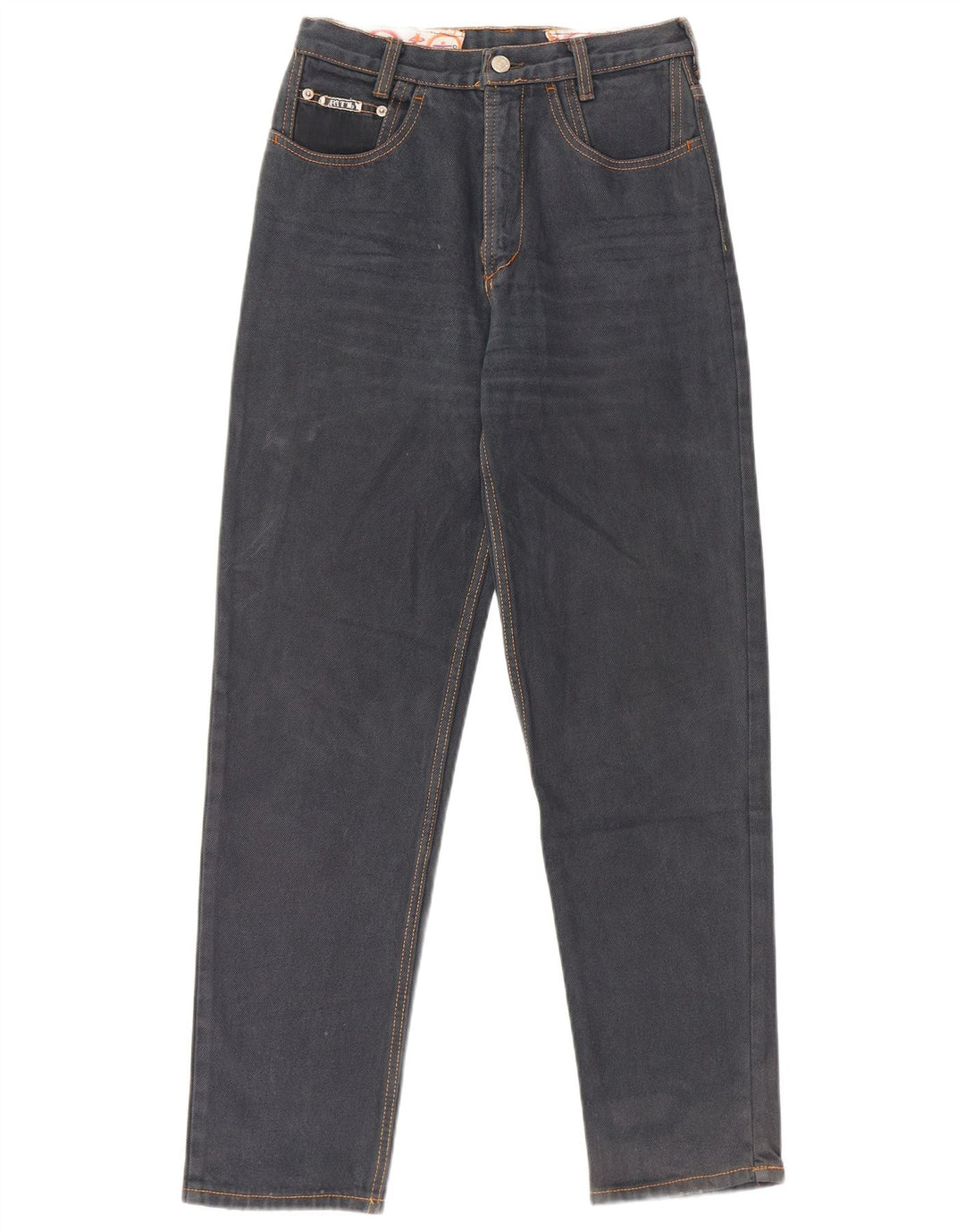 Ritt Womens Straight Jeans W26 L30 Navy Blue Cotton