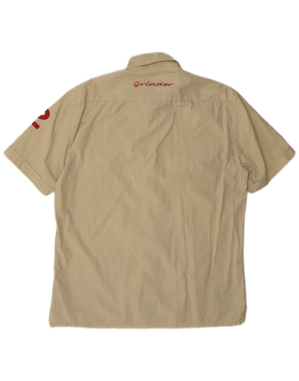 Camisa masculina de manga curta gráfica North Sails XL bege algodão