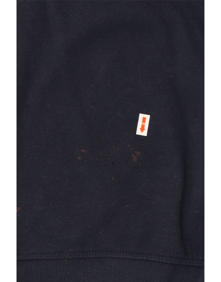 TOMMY HILFIGER Womens Oversized Sweatshirt Jumper UK 10 Small Navy Blue Vintage Tommy Hilfiger and Second-Hand Tommy Hilfiger from Messina Hembry 