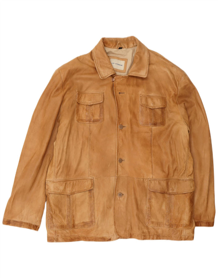 Giacca in pelle da uomo A.W.DUNMORE IT 58 4XL Pelle marrone
