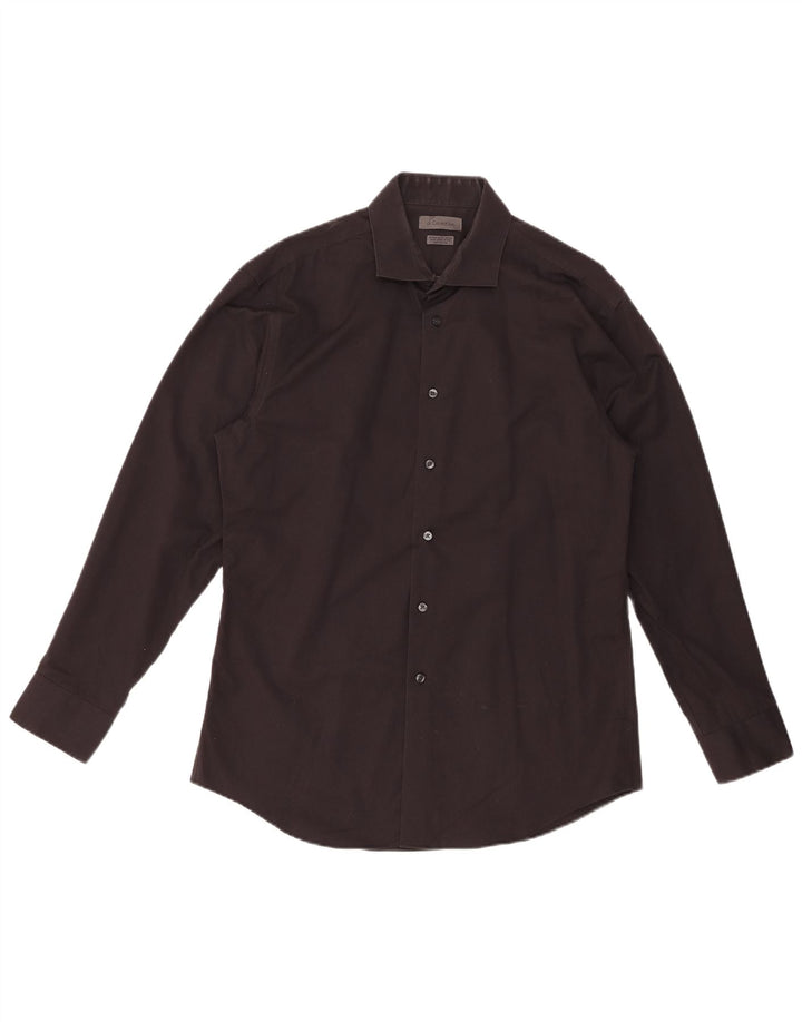 CALVIN KLEIN Mens Extra Slim Fit Shirt Size 16 Large Black