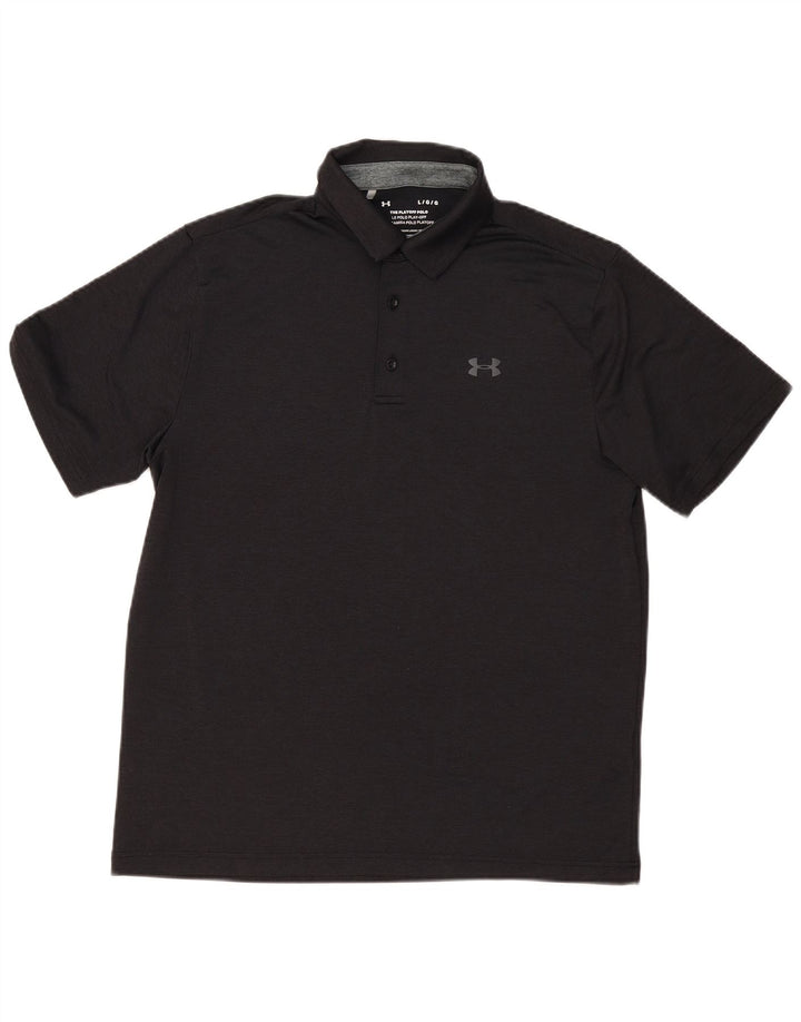 Polo da uomo Under Armour grande nera in poliestere