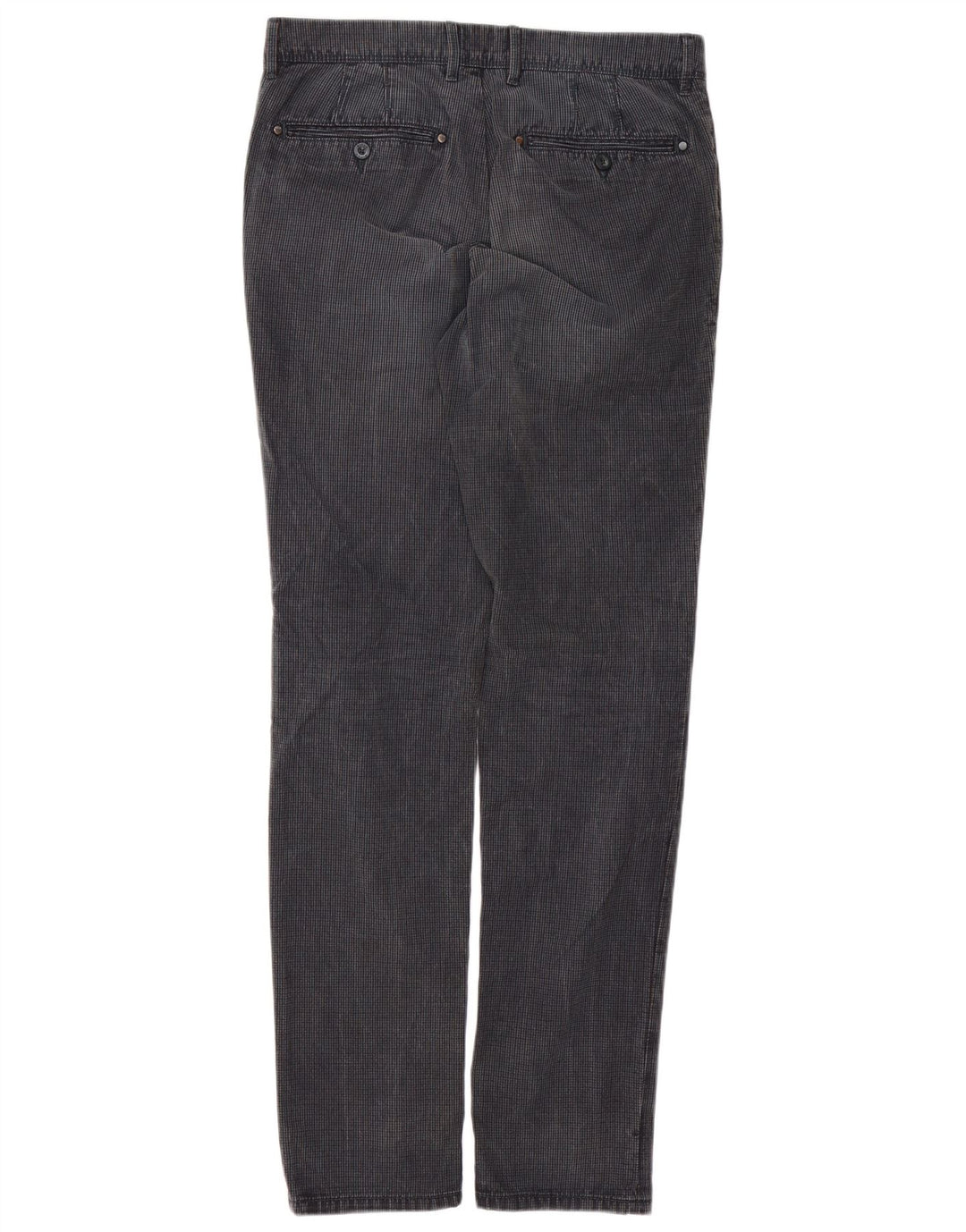 Rifle Mens Slim Chino Trousers W32 L33 Navy Blue Check