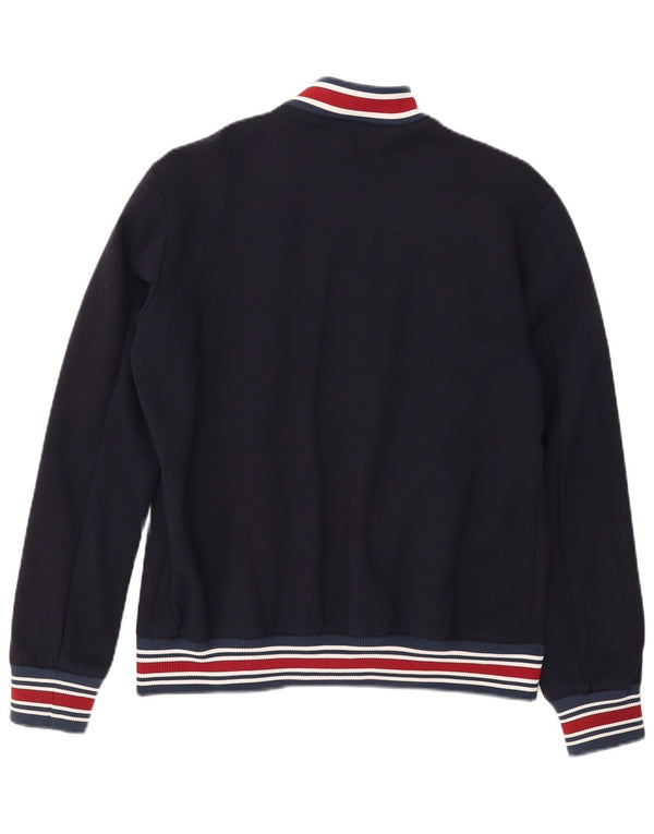 Giubbotto bomber da uomo Zara UK 40 Large in viscosa a righe blu navy