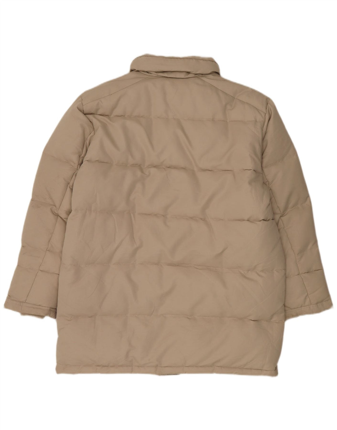 Fay Mens Hooded Padded Coat UK 40 Large Beige Polyester