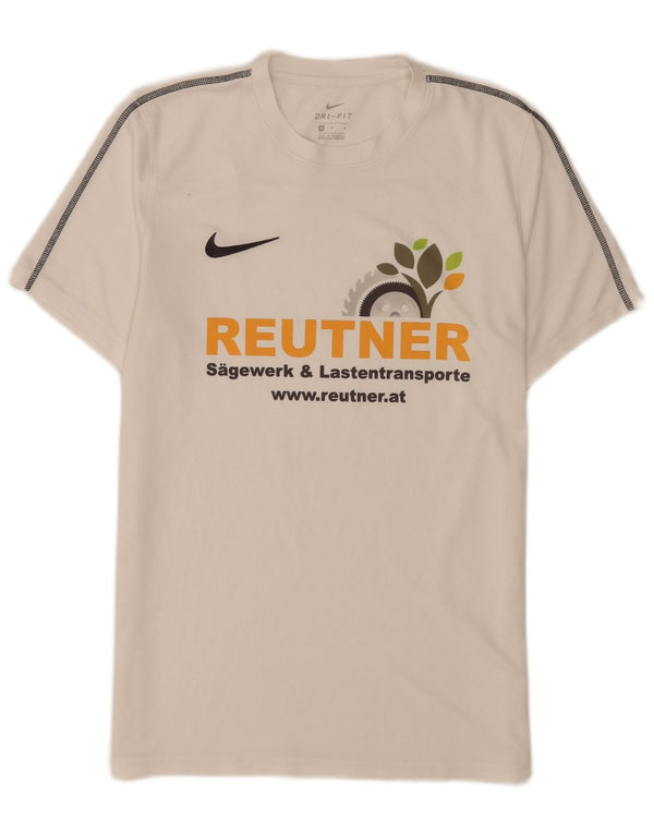 Nike Mens Graphic T-Shirt Top Medium White Polyester Sports