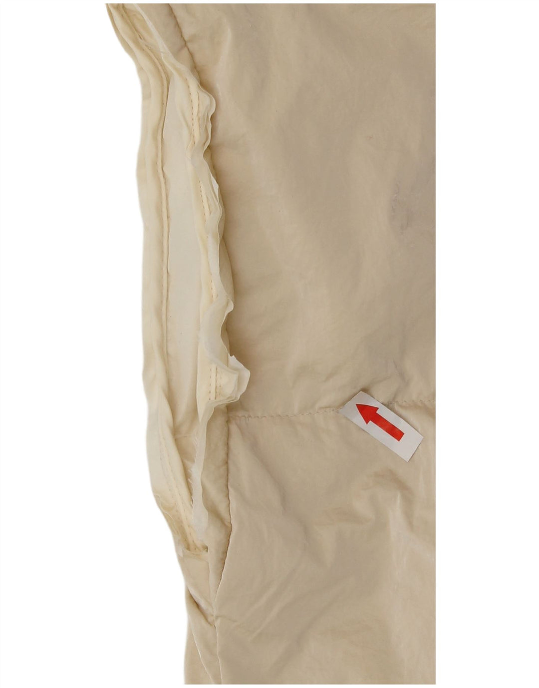 Zara Womens Oversized Longline Padded Gilet UK 10 Small Beige Polyester