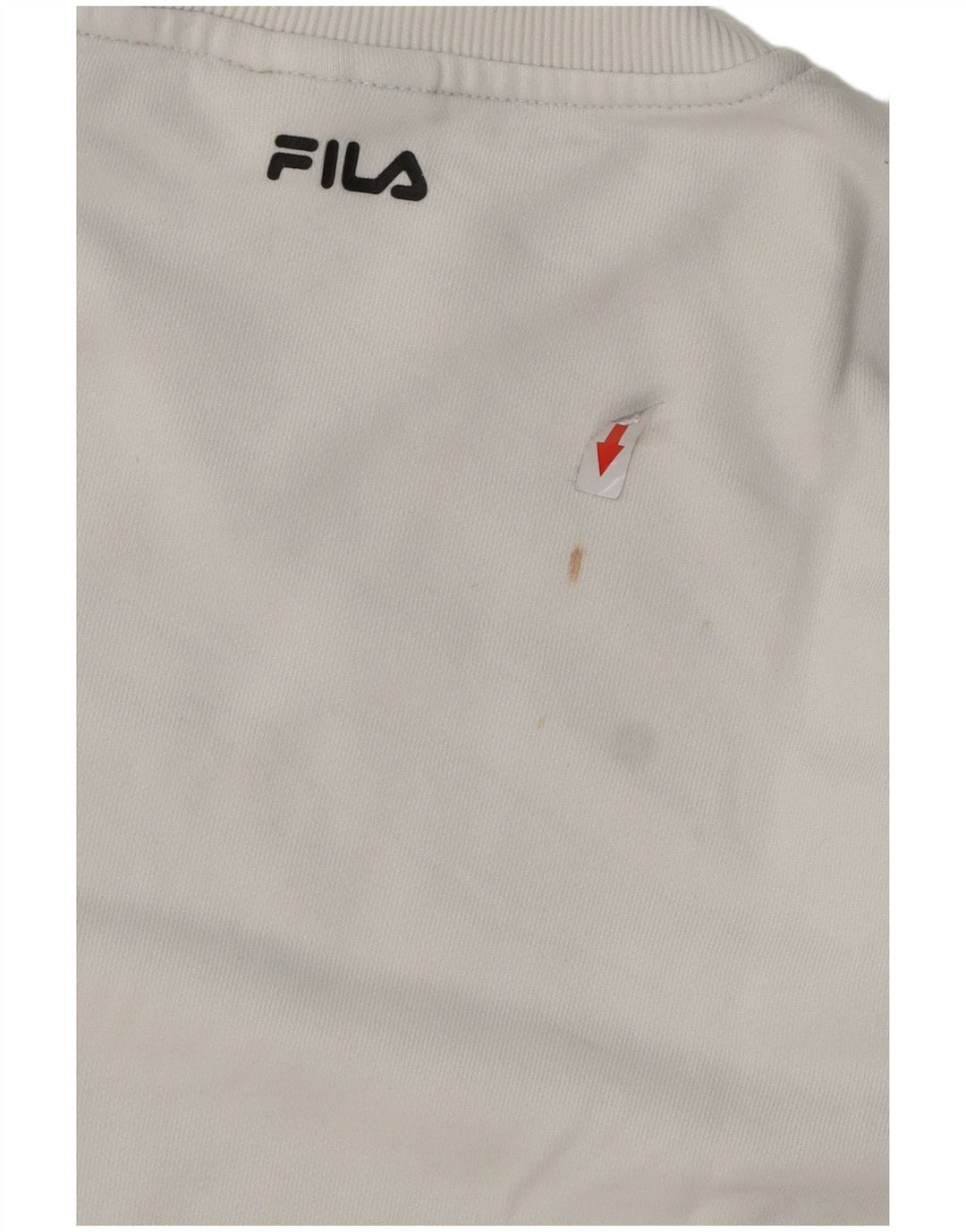 Fila Womens Oversized Sweatshirt Jumper UK 10 Small White Bomuld