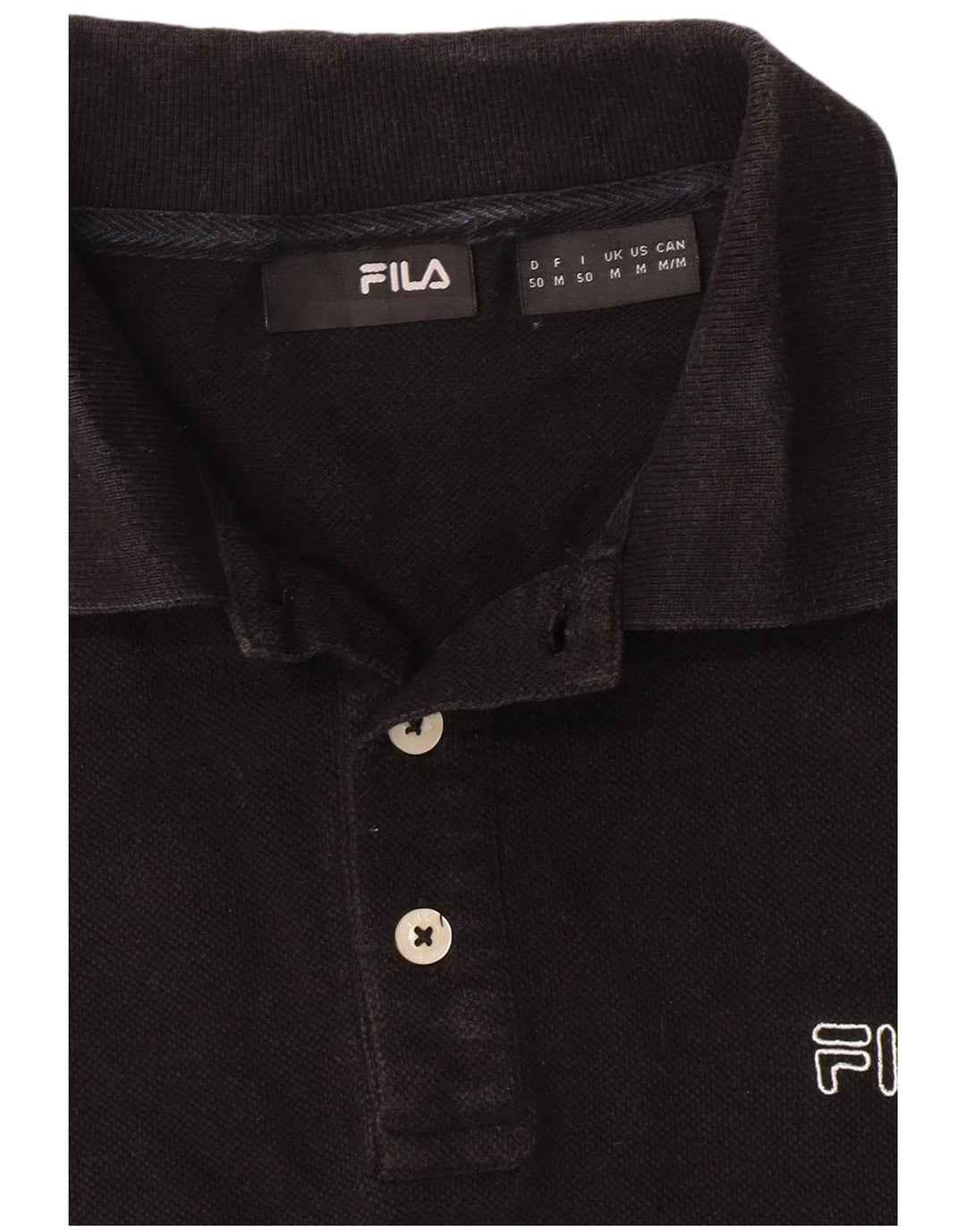 Polo da uomo Fila media nera