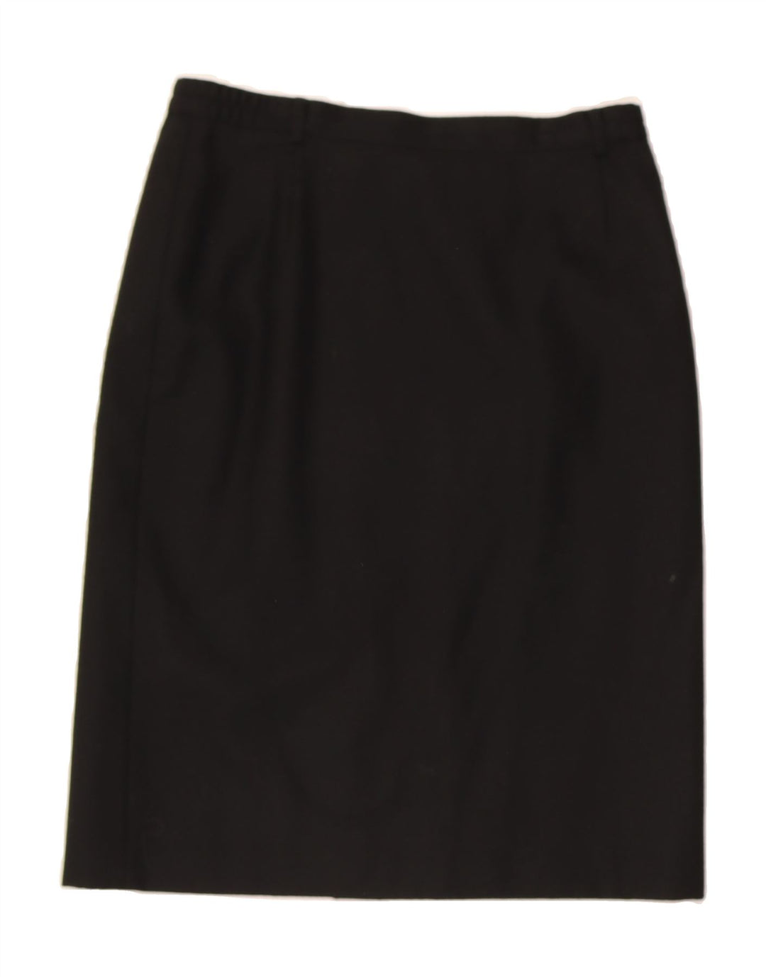 LIBRA Womens A-Line Skirt UK 14 Large W32 Black Wool Vintage Libra and Second-Hand Libra from Messina Hembry 