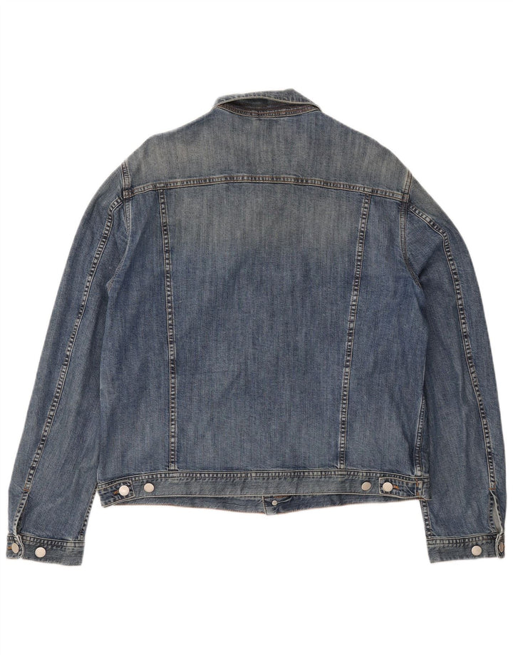Trussardi Jeans Mens Denim Jacket IT 54 XL Blue Cotton