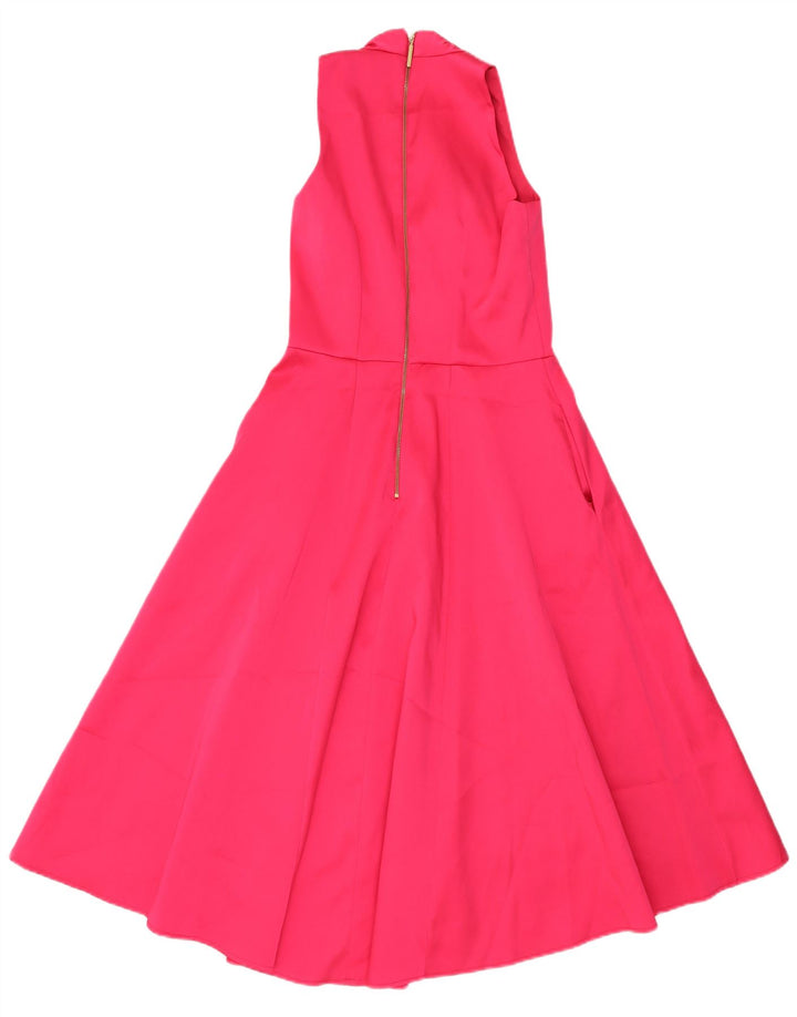 CLOSET Womens Sleeveless A-Line Dress UK 8 Small  Pink Polyester