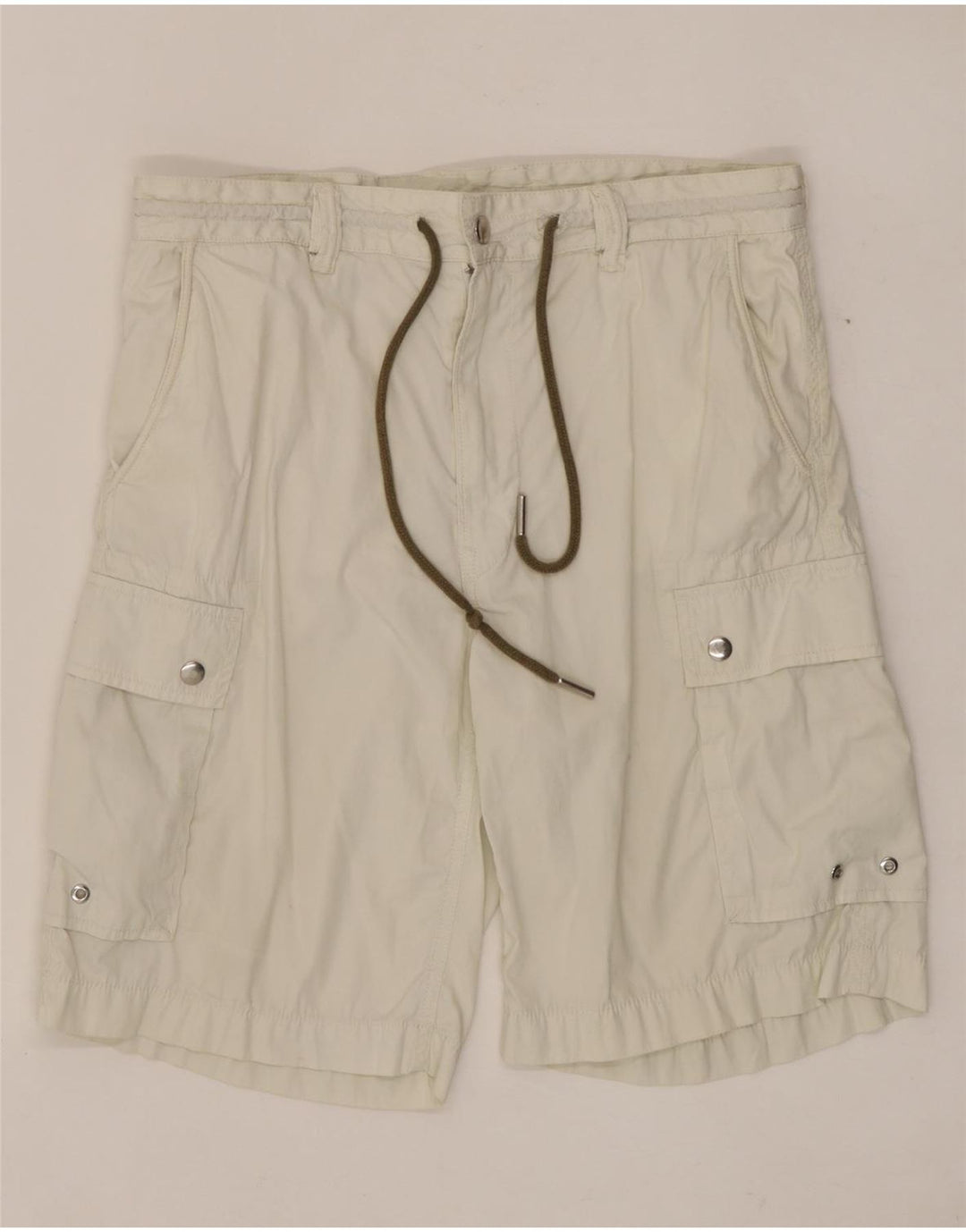Diesel Mens Cargo Shorts W30 Medium Off White Cotton