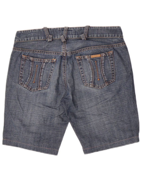 Fornarina Damen Jeansshorts W30 mittelblaue Baumwolle