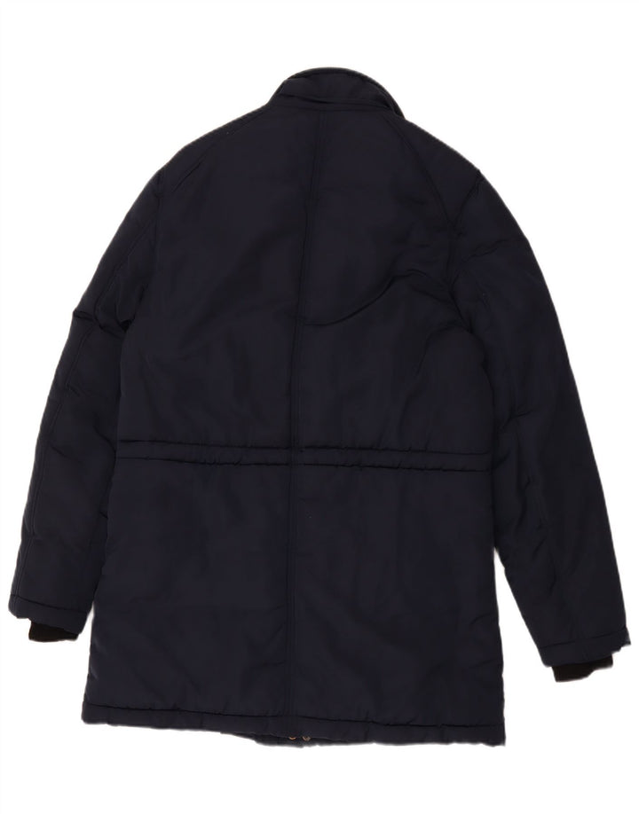 Guess Mens Padded Coat UK 40 Large Navy Blue Polyester