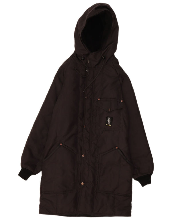 Refrigue Abrigo acolchado con capucha para hombre UK 38 Medium Black