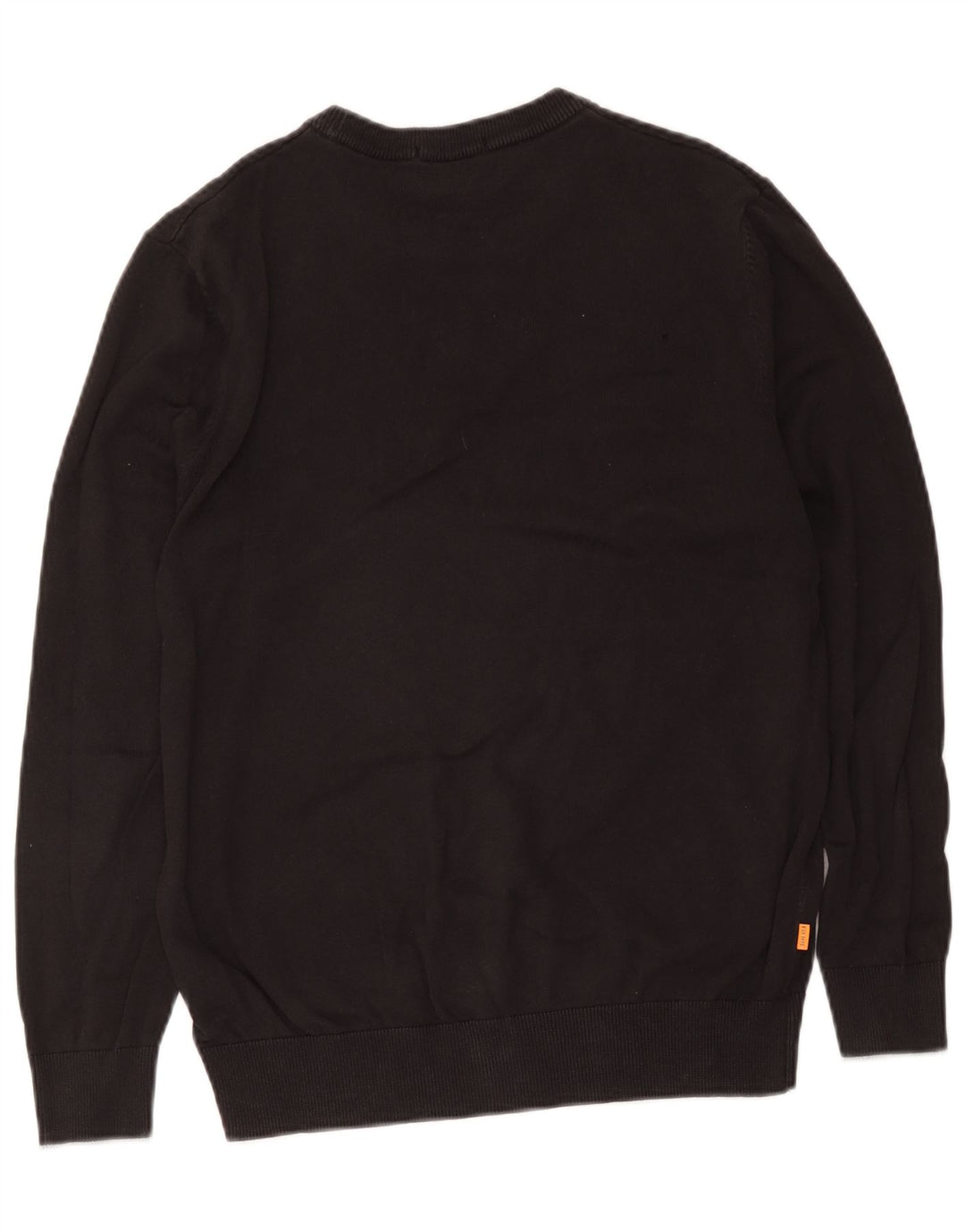 Timberland Mens Crew Neck Jumper Sweater Medium Black Cotton