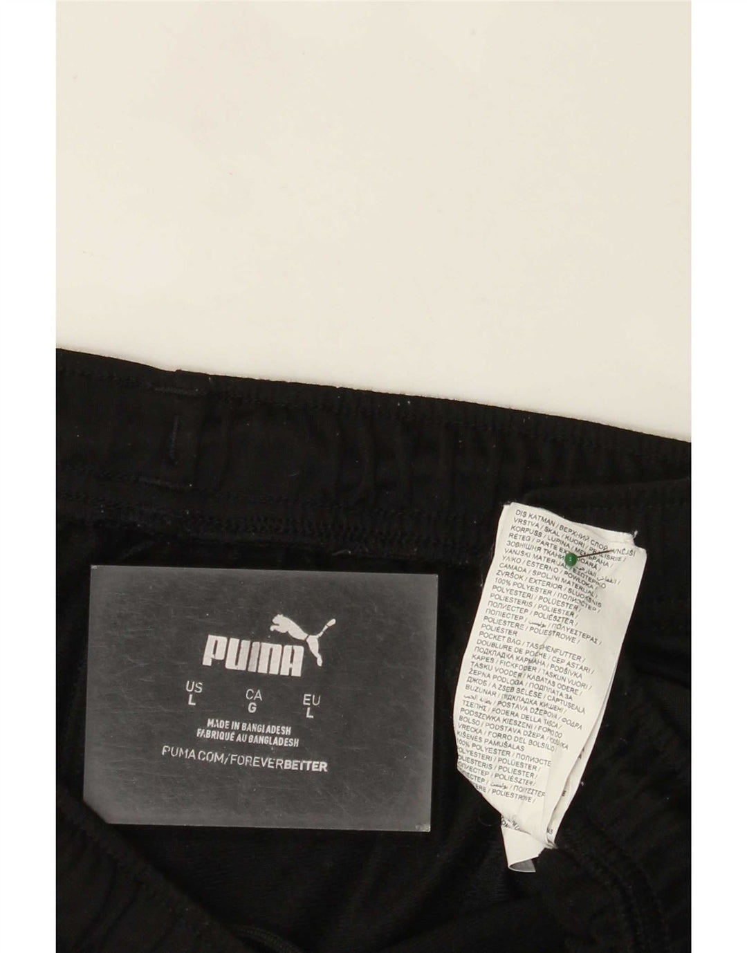 Puma Mens Tracksuit Trousers Large Black Polyester