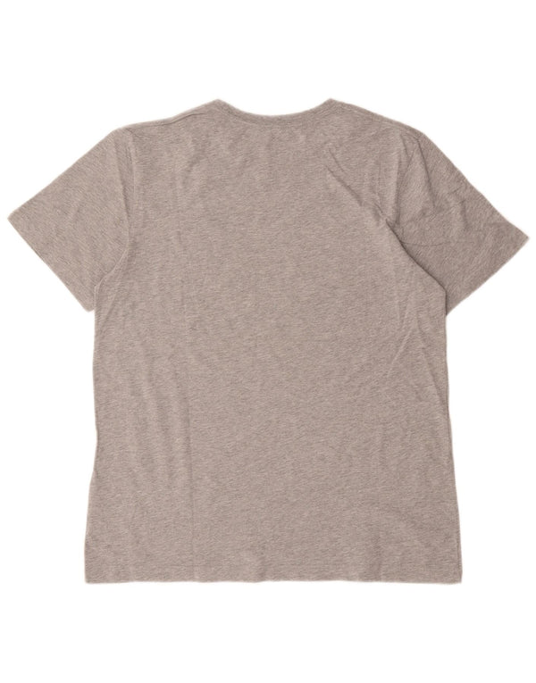 Nike Herre Slim Fit Grafisk T-Shirt Top 2XL Grå Bomuld