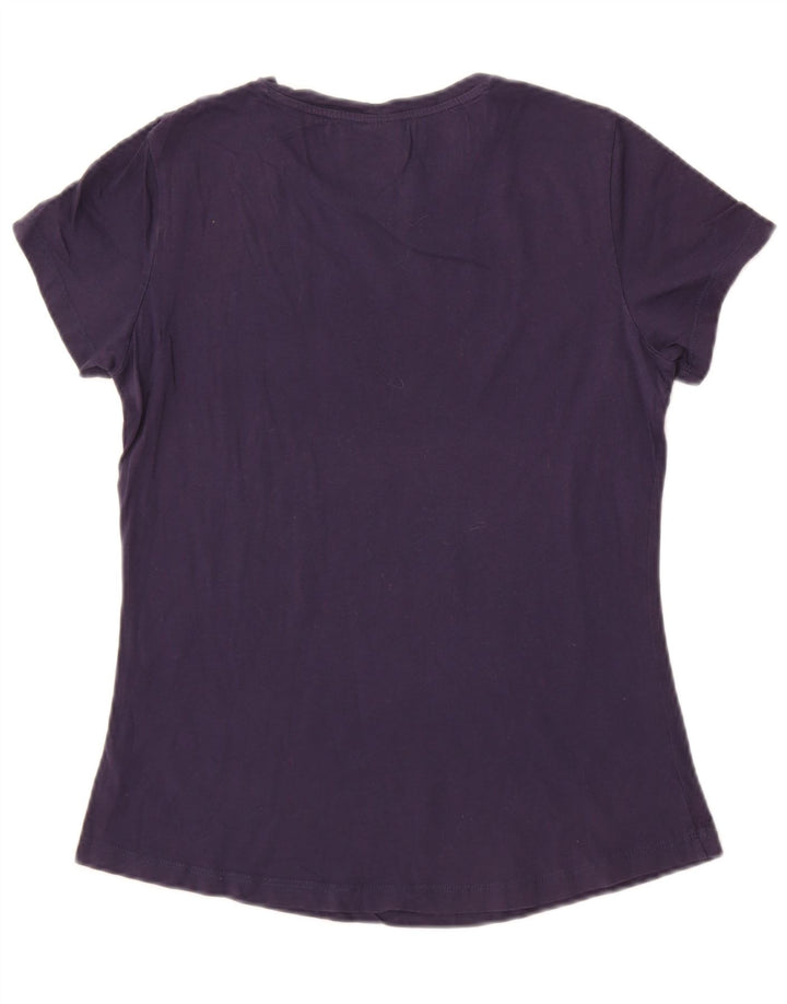 Puma Womens Graphic T-Shirt Top UK 12 Medium Navy Blue