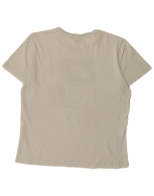 Lotto Hombre Camiseta Gráfica Top Medium Blanco