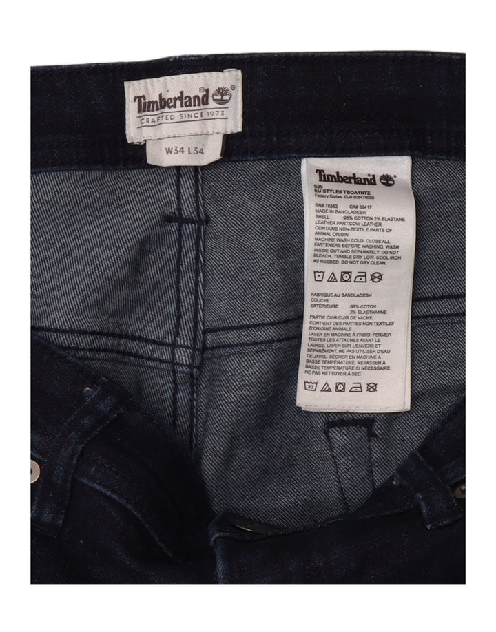 TIMBERLAND Mens Slim Jeans W34 L29 Navy Blue Cotton Vintage Timberland and Second-Hand Timberland from Messina Hembry 